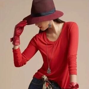 CABI Chelsea Red Long Sleeve Style #3409 Top | S